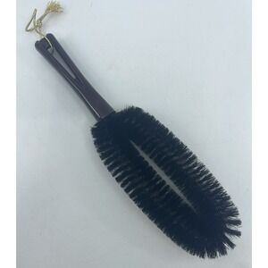 Stanley Home Lint Brush Clothes Suit Black Bristles Brown Handle Retro Vintage